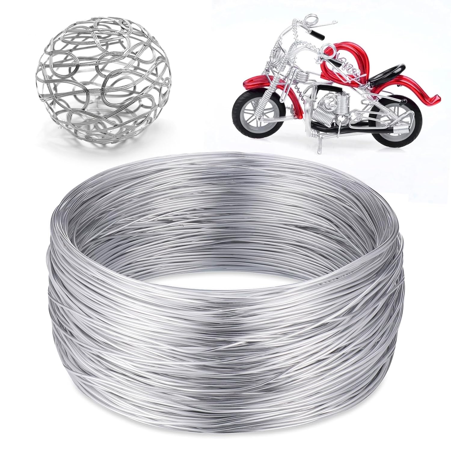 1/1.5/2/2.5mm Aluminium Wire Bendy Craft Wire, Silver Plated Jewellery ...