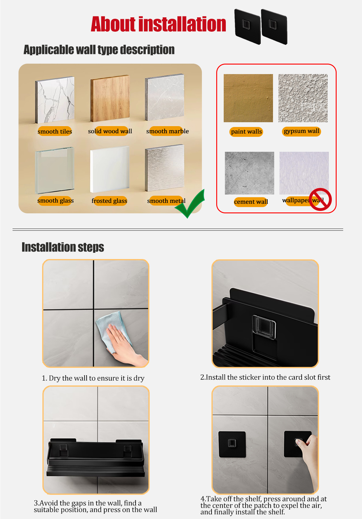 [SG Stock] MEIDOO Aluminum Bathroom Storage Rack Punch-free Wall ...
