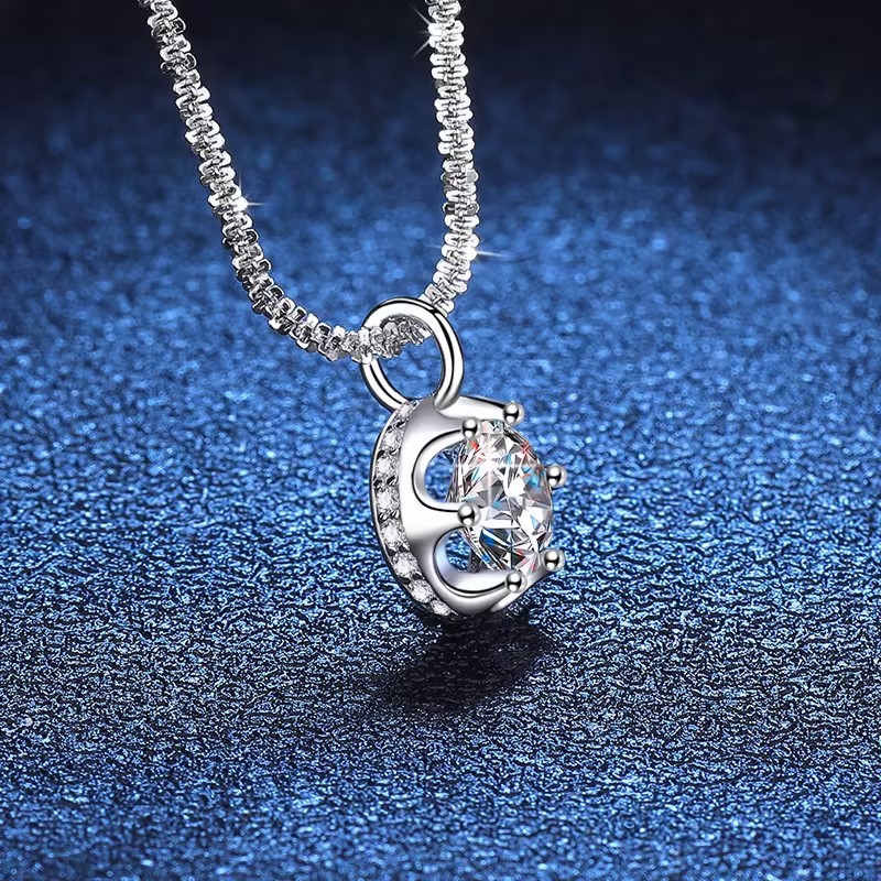 Real moissanite diamond D color women pendant necklace with GRA ...