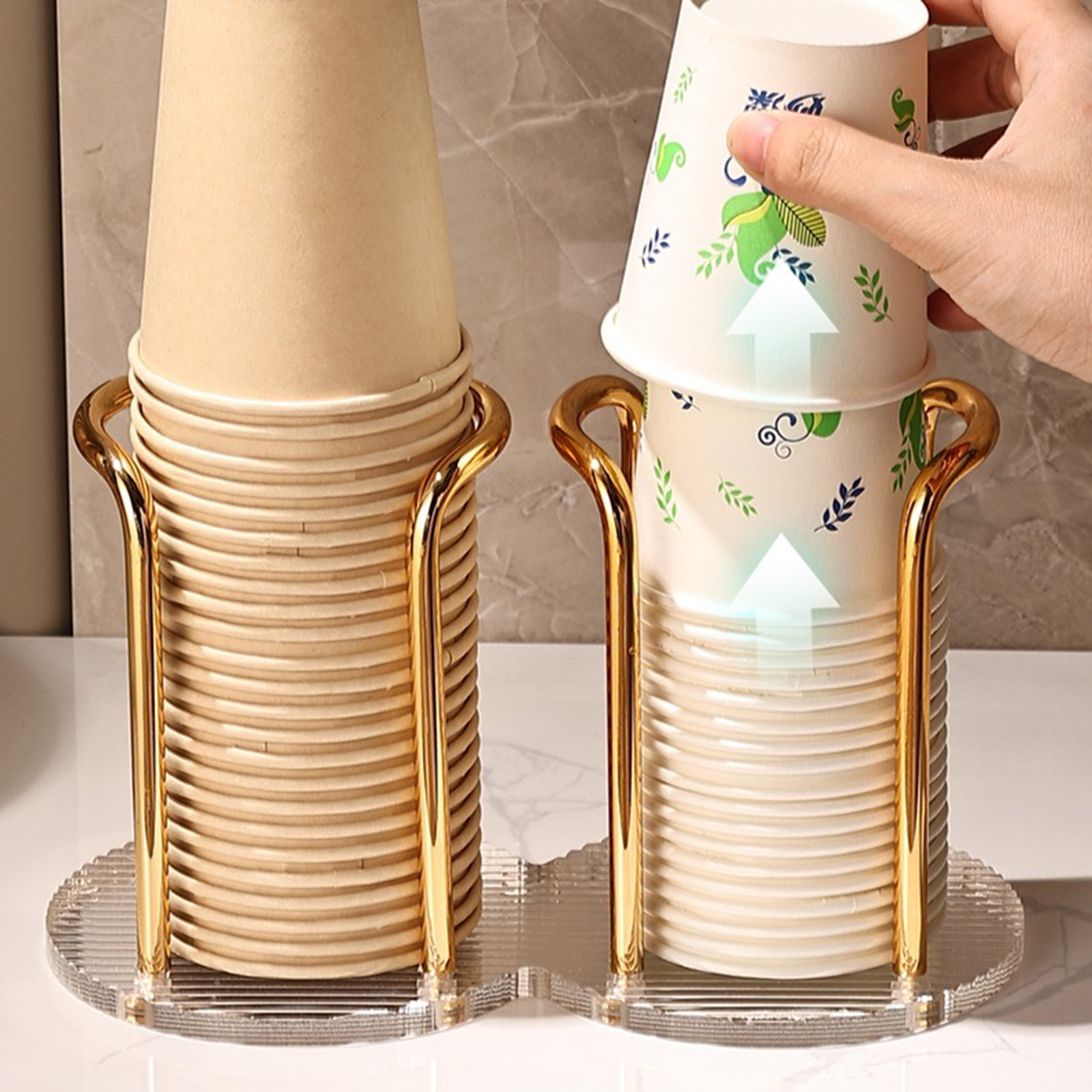 [SG stock]Acrylic Paper Cup Storage Rack Coffee Cup Milky Tea Cup ...