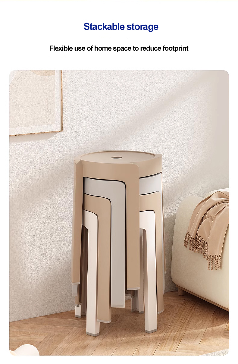 SG Seller Upgraded Stackable Designer Modern Plastic Stool Chair Multi ...