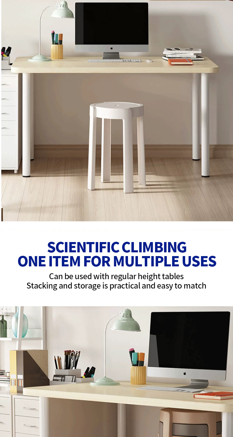 [SG STOCK]Stackable Chair Plastic Stool Modern Design Thickened PP ...
