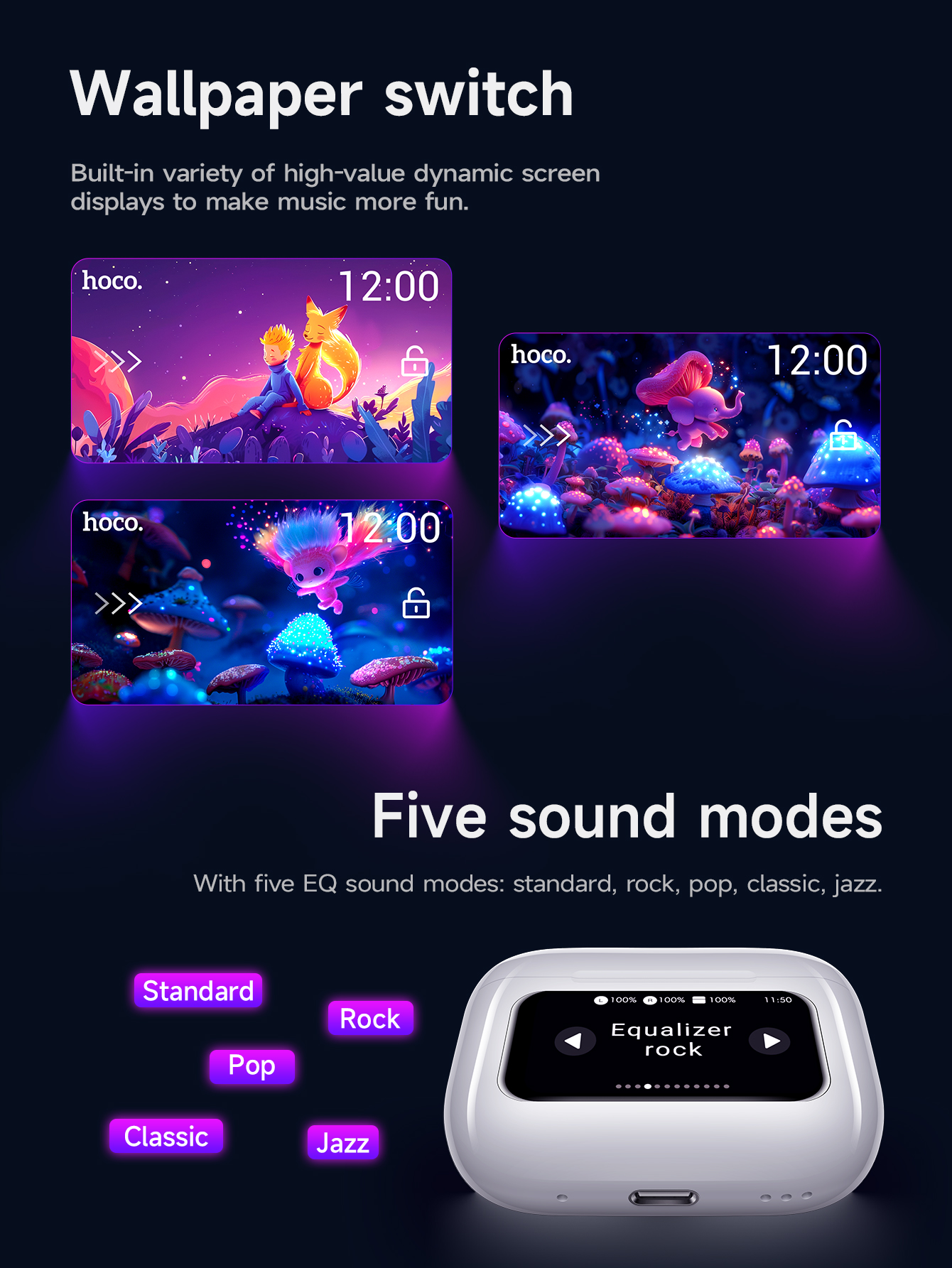 【100% Original】HOCO EW72 TWS True Wireless ANC Noise Reduction Earphone ...