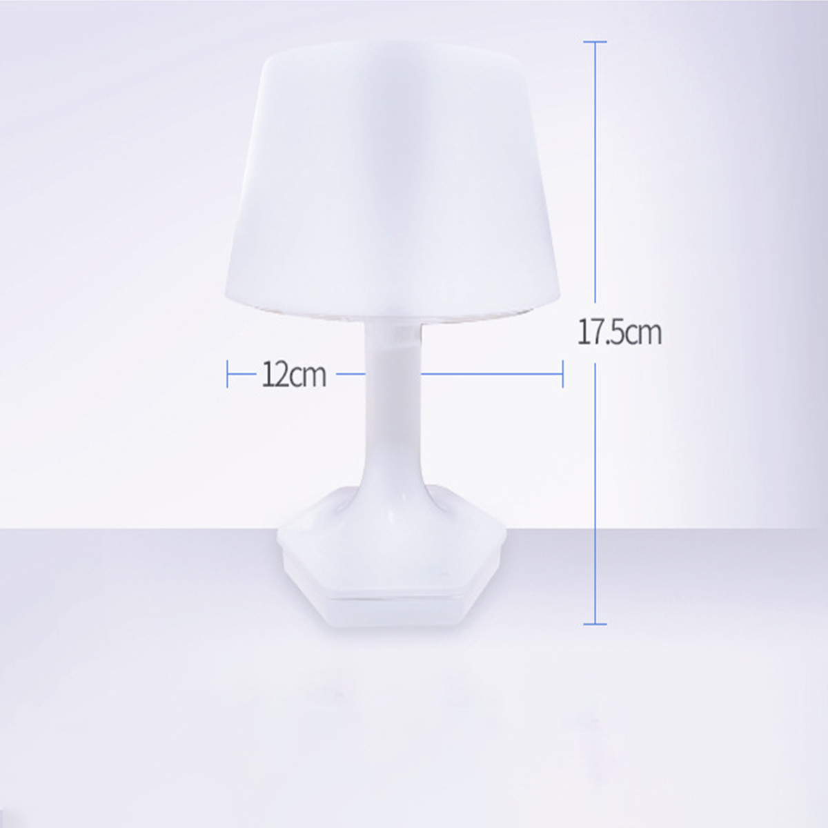 USB Rechargeable Bedside Lamp 2 Colors Switch LED Table Lamp Eye