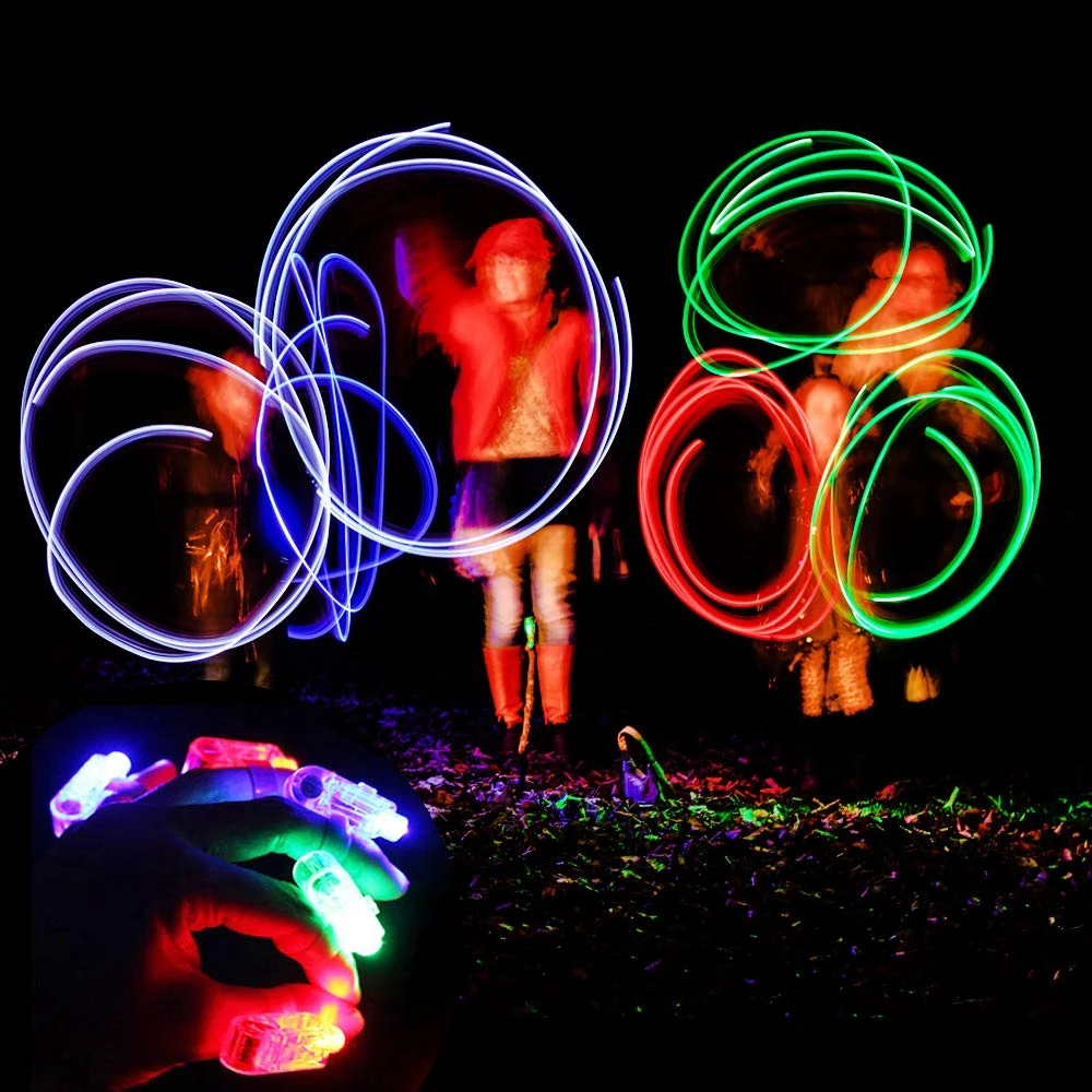 【Lowest Price】LED Glow Finger Light Colorful Ring Light Glow Toy Laser ...