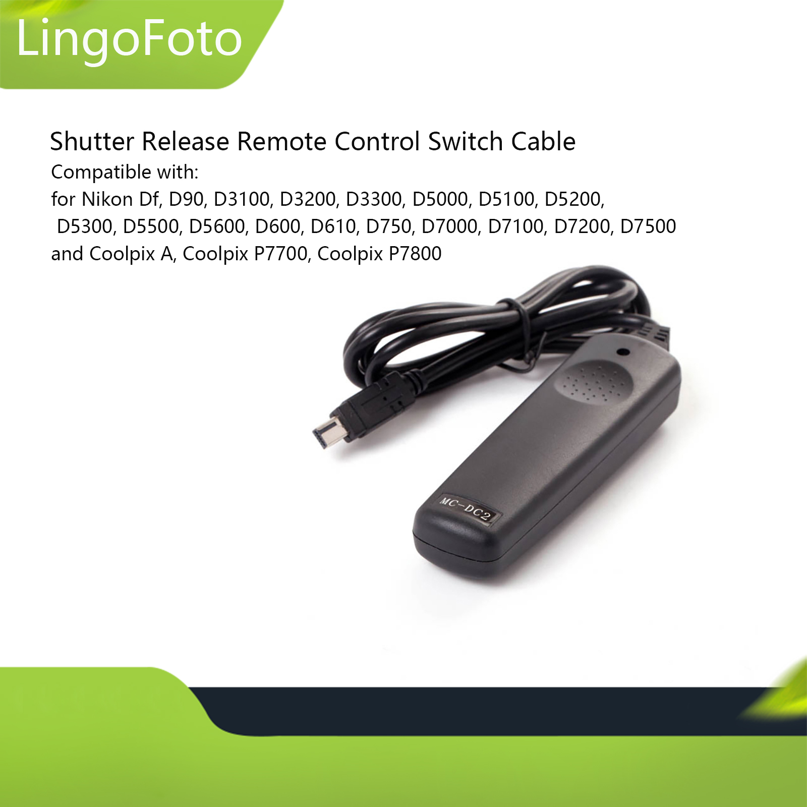Shutter Release Remote Control Switch Cable for Nikon Df D90 D3100