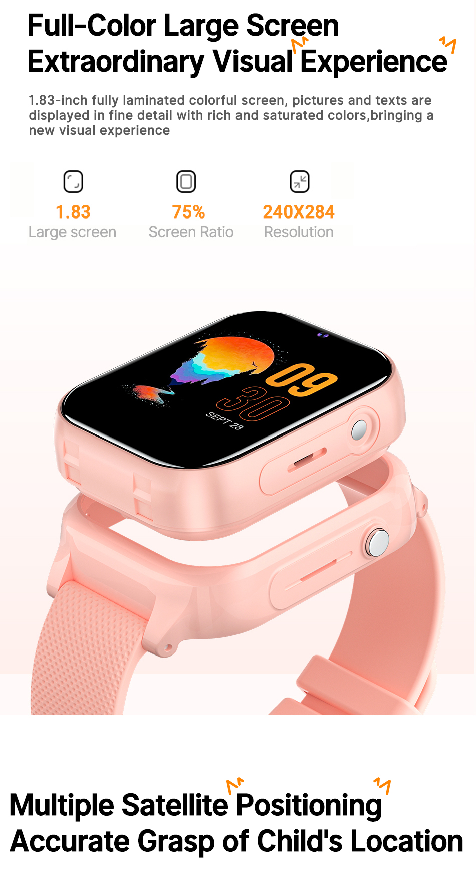 Awei Kids Smart Watch With Camera GPS AntiLost 4G Smart Watch For Kids