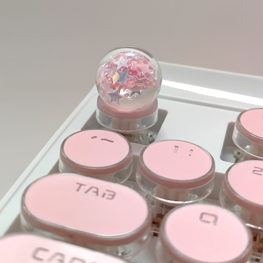 Crystal Ball Keycap Mechanical Keyboard Dedicated Button Round Light ...