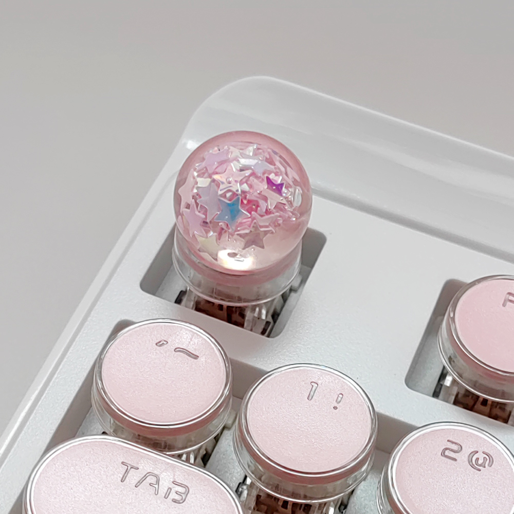 Crystal Ball Keycap Mechanical Keyboard Dedicated Button Round Light ...