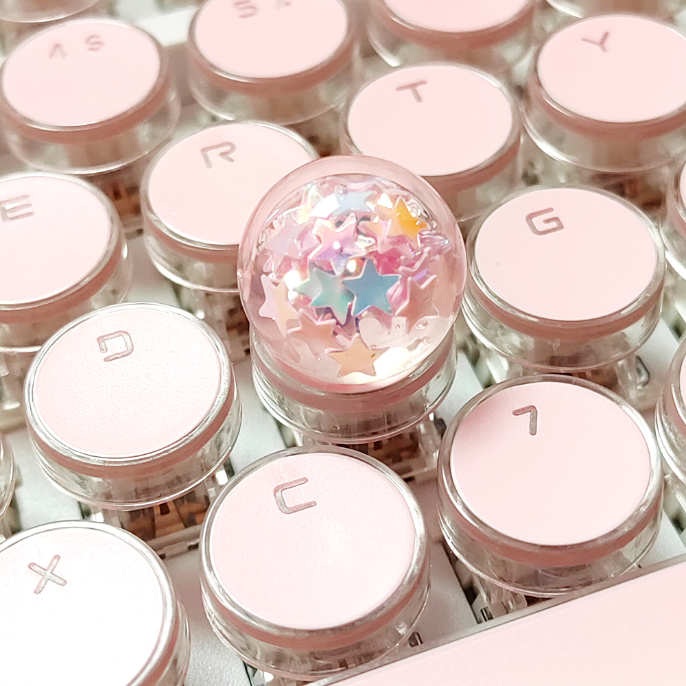 Crystal Ball Keycap Mechanical Keyboard Dedicated Button Round Light ...