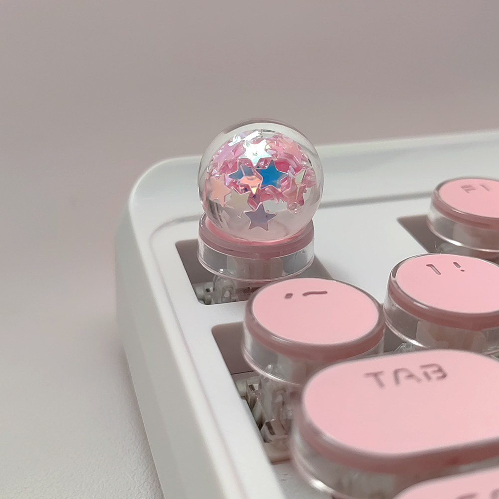 Crystal Ball Keycap Mechanical Keyboard Dedicated Button Round Light ...