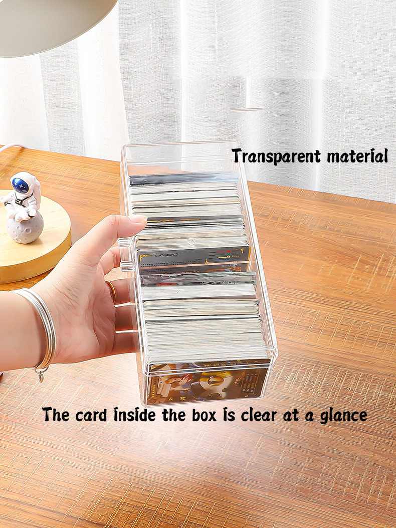 Card Storage Box Transparent Acrylic Partition Box Card Sorting Box ...
