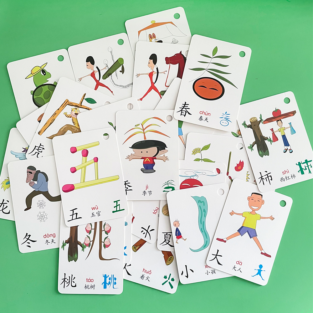 100 Cards Chinese Characters Sight Words Learning Flashcards Mandarin ...
