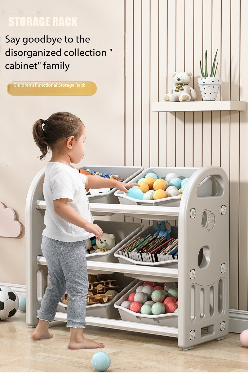 【SG】Children's Storage Rack Large Capacity Storage Cabinet Toy Picture ...