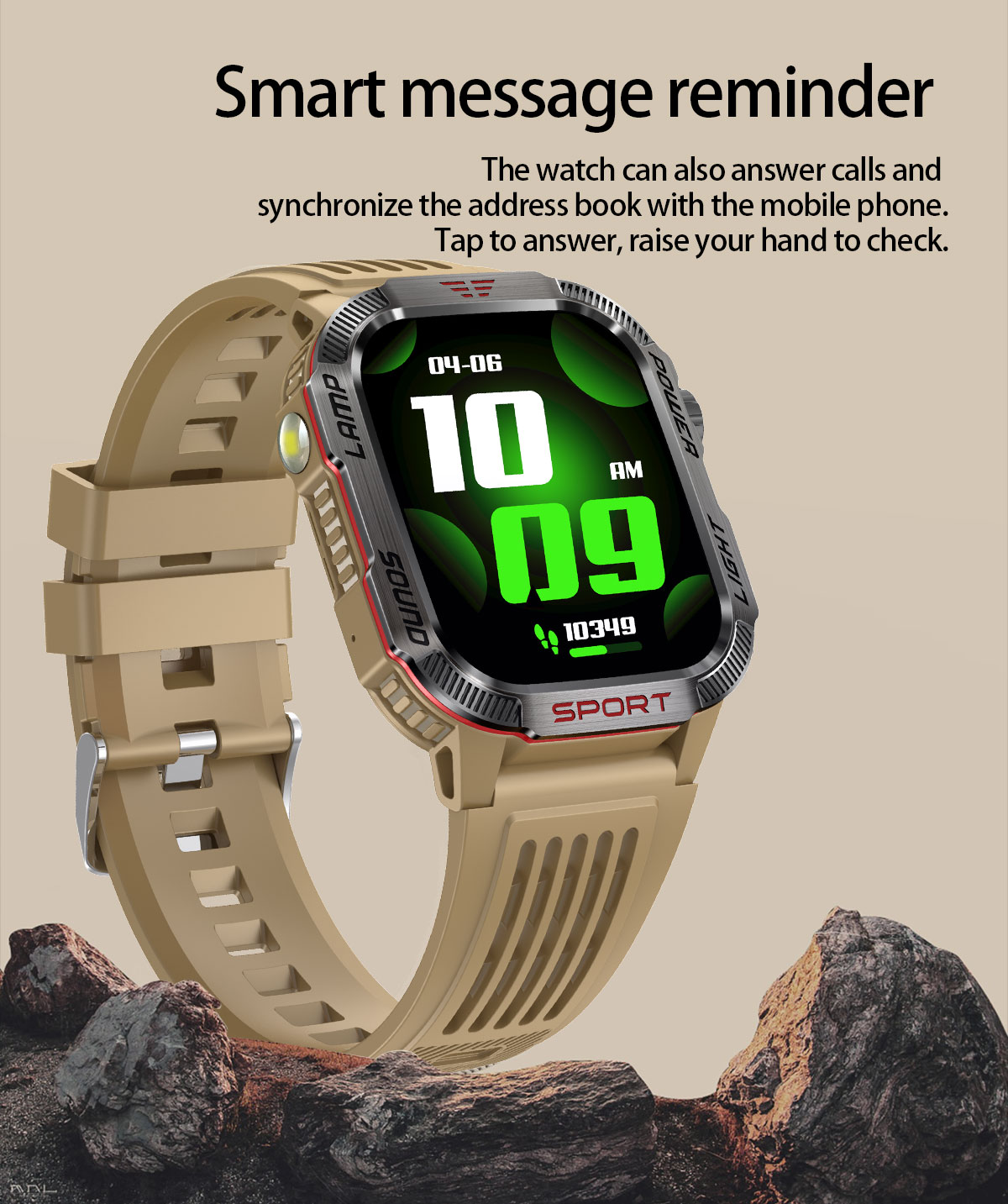 2024 New For Xiaomi Men Rugged Military Outdoor Smartwatch Bluetooth Call 600mAh Battery Compass LED Lighting Men Smartwatch Shopee Singapore