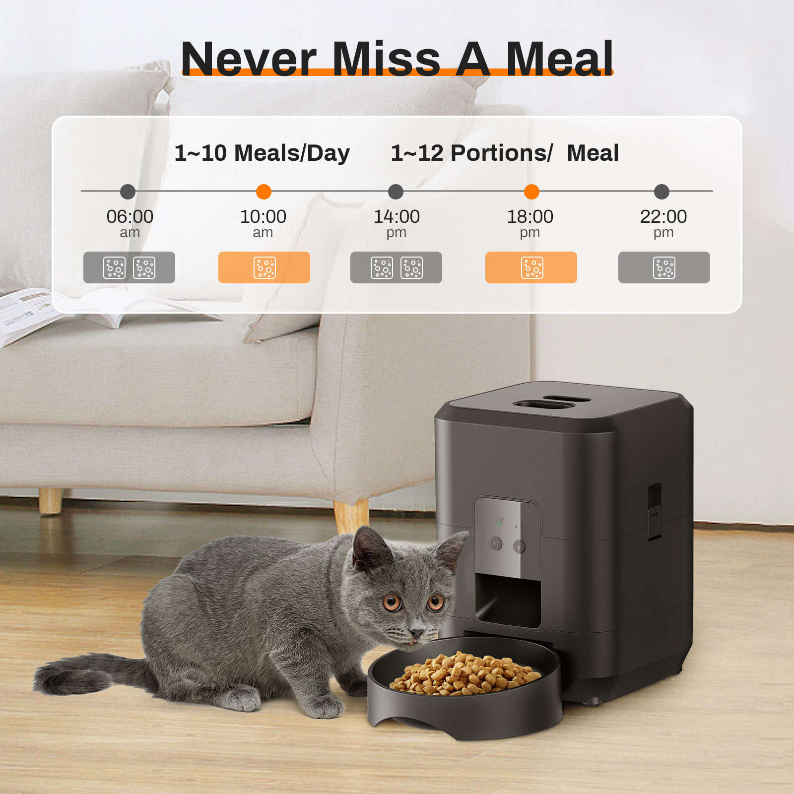 Tuya WIFI cat automatic feeder and rechargeable induction cat waterer ...