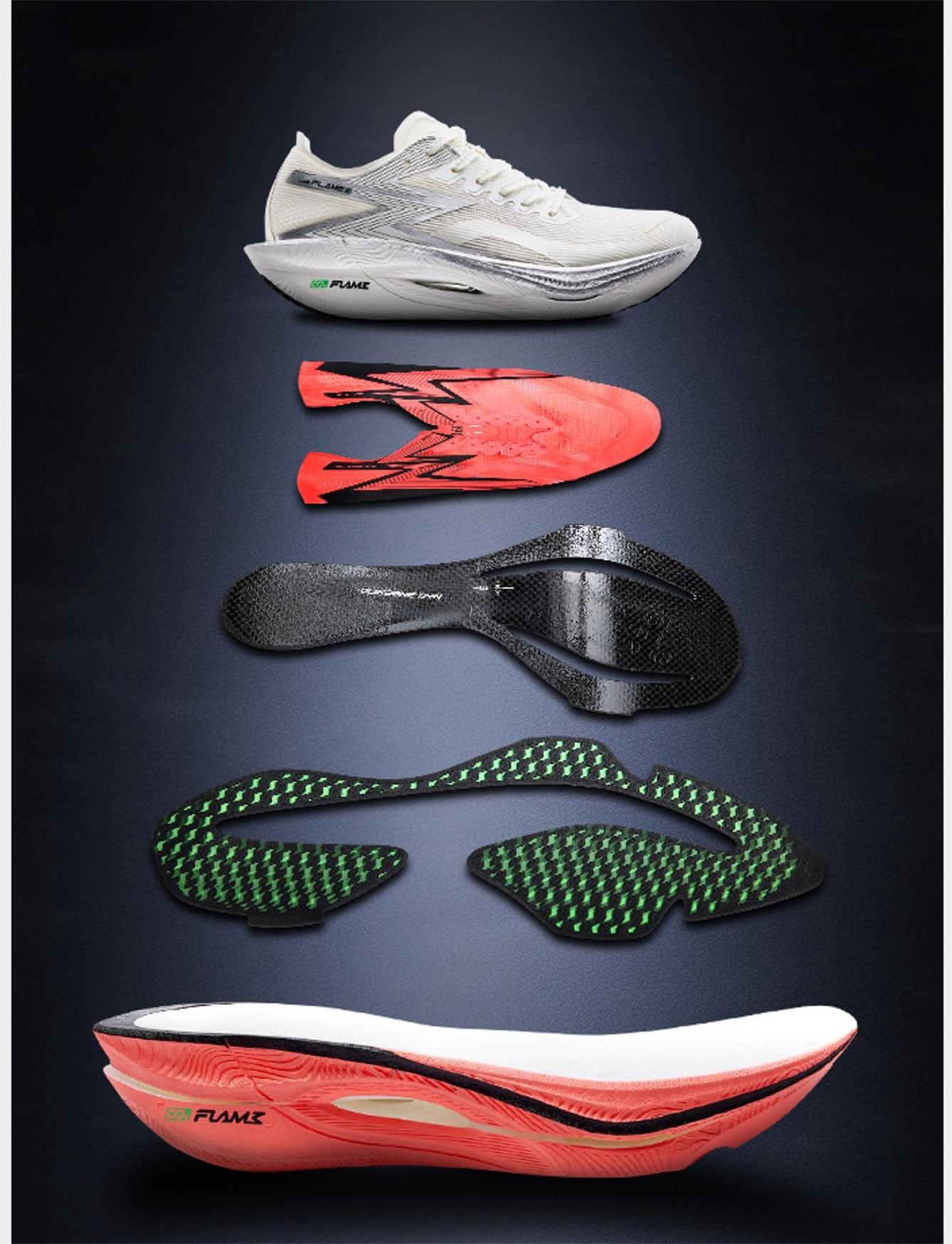 361 Degrees Flame Men Running Shoes Marathon Carbon Plate