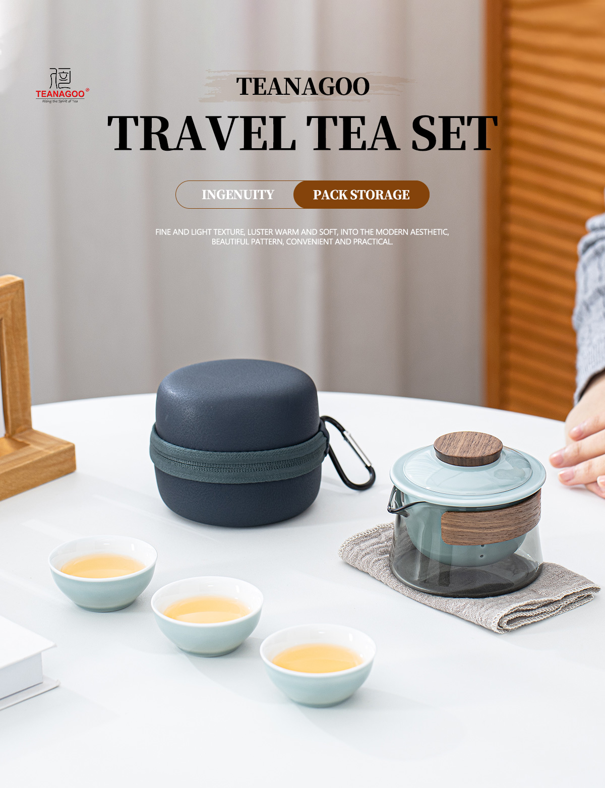 Ceramic tea Coffee Cup Crack Cup Portable Tea Set Outdoor Travel Kung ...