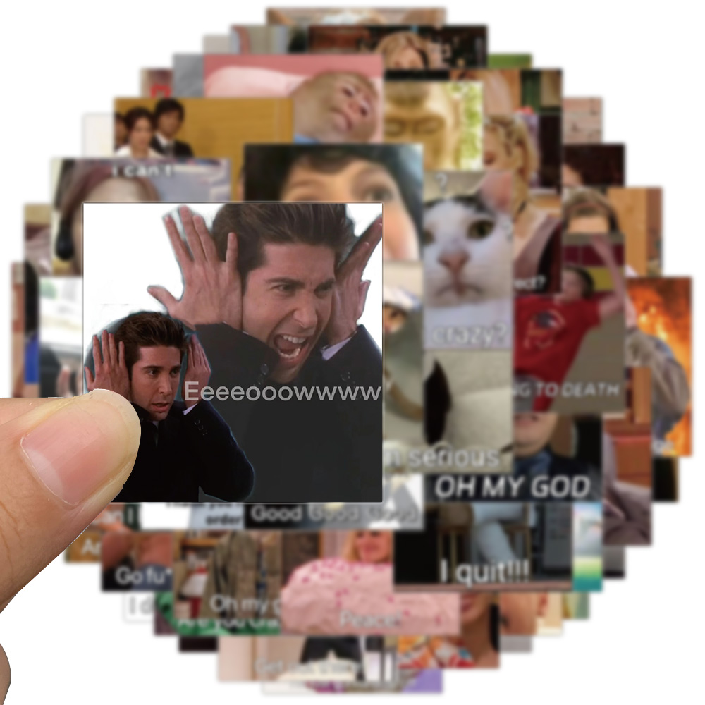 [Large Sticker]60PCS Work Emoticons Stickers Funny Decal for Laptop ...