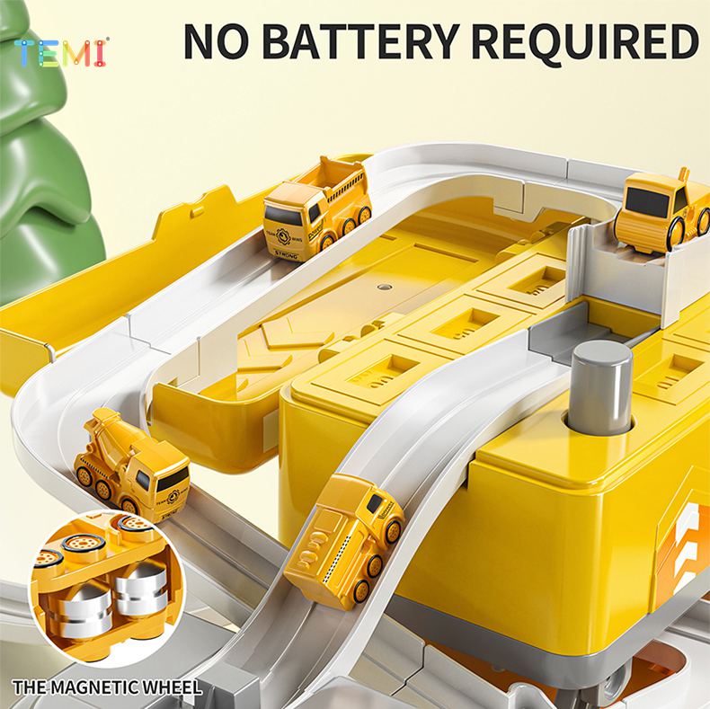 ⭐Ready Stock⭐ TEMI 9 in 1 Die Casting engineering Truck Toy Music Light ...