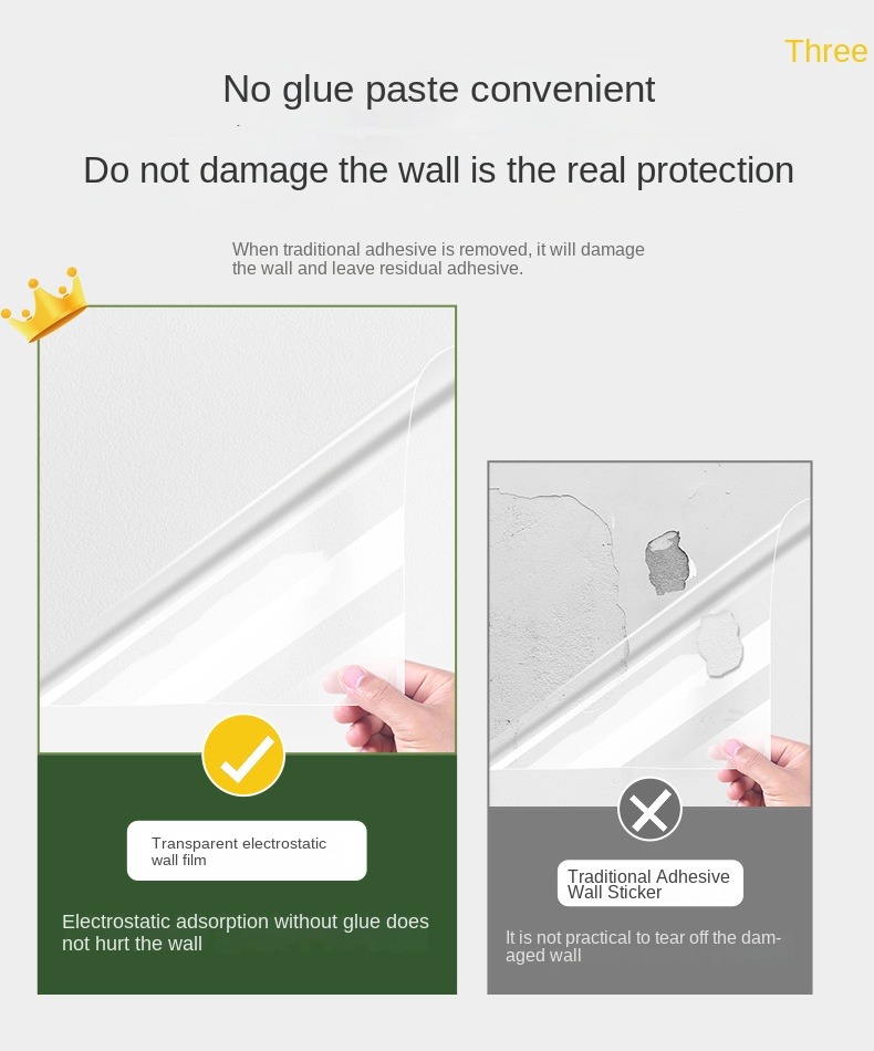 Wall Transparent Protective Film Wall Protection Sticker Waterproof ...