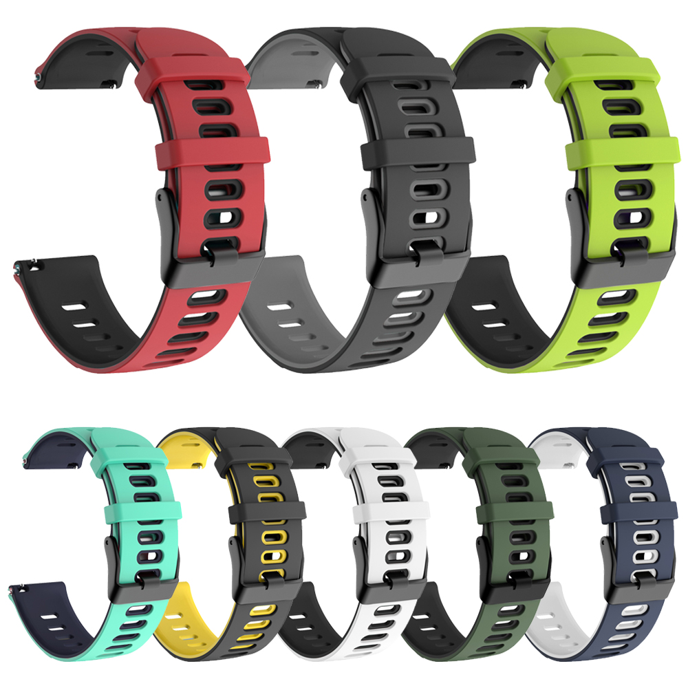 Sports Double Color Silicone Fitbit Versa 4 Strap / Fitbit Versa 3 ...
