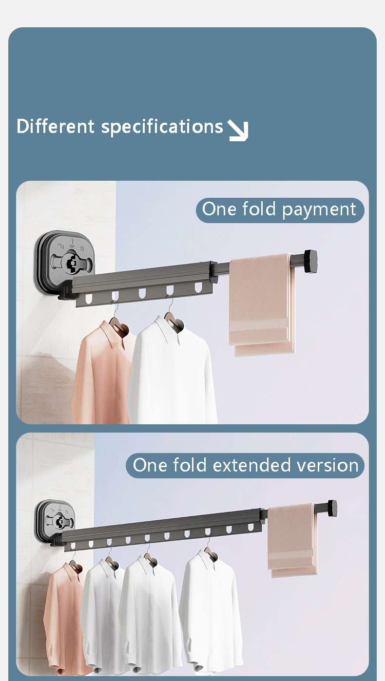 【SG READY STOCK】Punch-free Suction Cup Folding Clothes Drying Rack ...