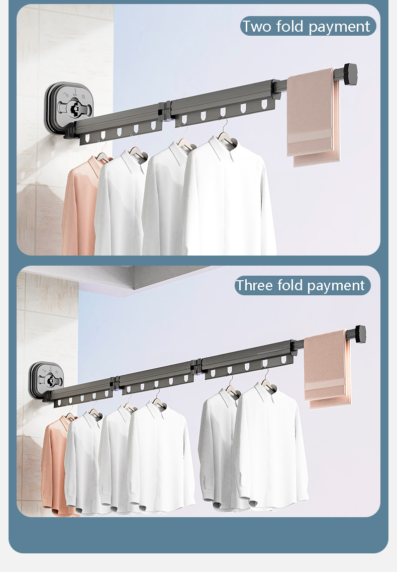 【SG READY STOCK】Punch-free Suction Cup Folding Clothes Drying Rack ...