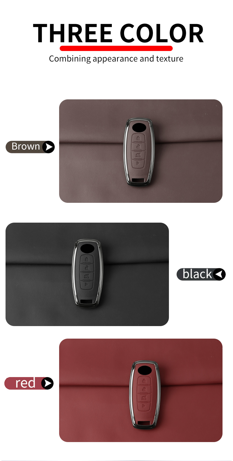 [Alloy leather]Car key Case Cover for Nissan Sylphy TEANA QASHQAI X