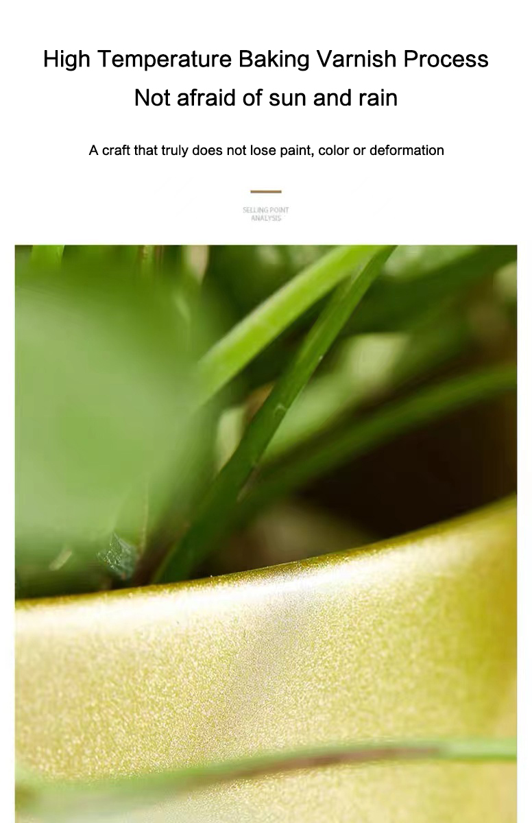 Gold Pot Planter Premium Unique Interior Flower Rack Full Gold Plant ...