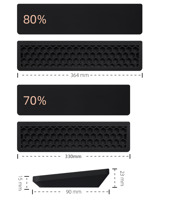Black/Pink Mechanical Keyboard Silicone Wrist Rest Keyboard Rest Wrist ...