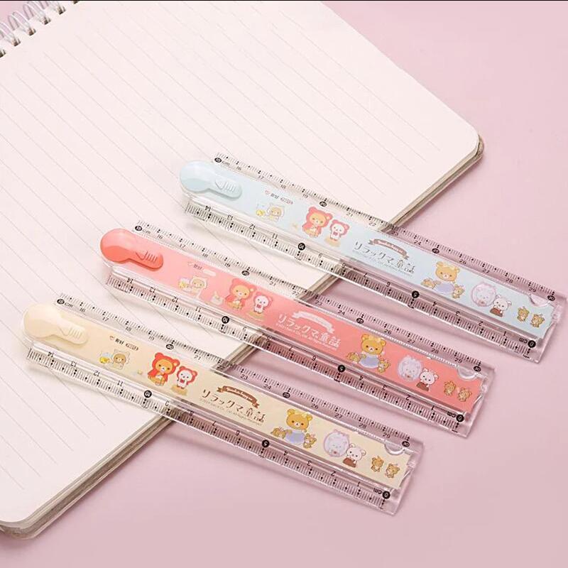 Kawaii Cartoon Bear Straight Rulers Cute Folding Measuring Tool 30cm ...
