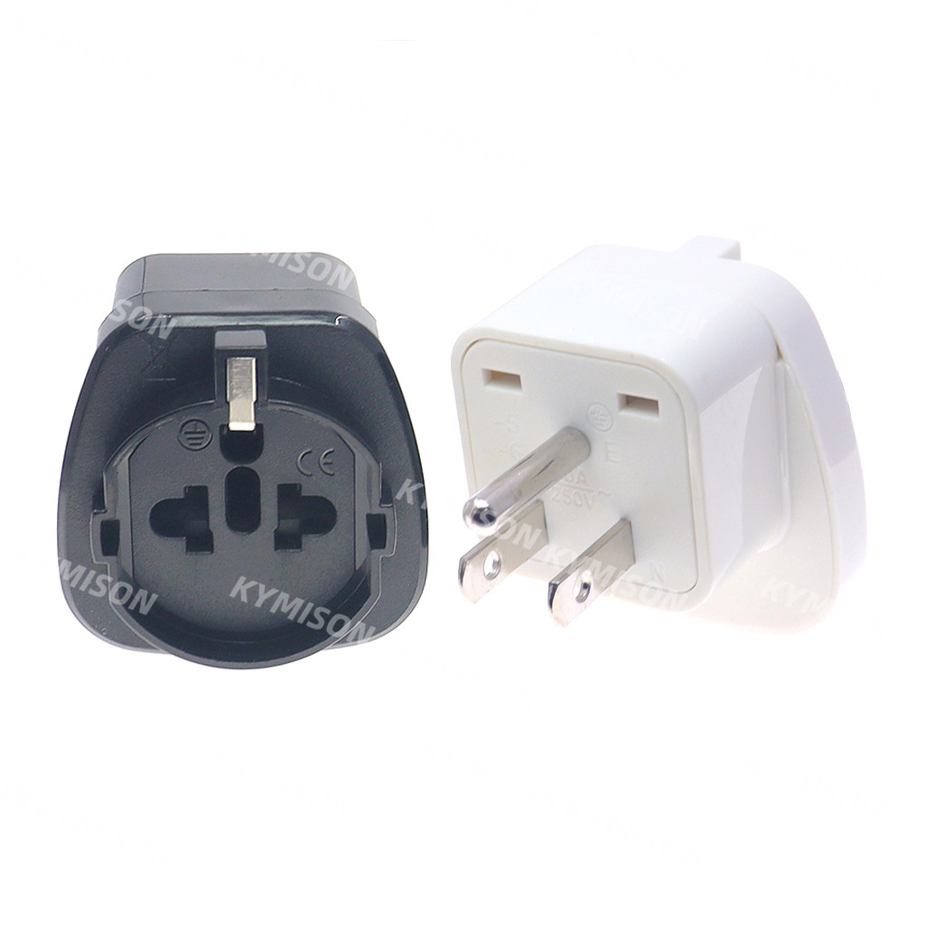 US 3 Pins Standard Adaptor, Embedded Swiss Italy Round Pins To America ...