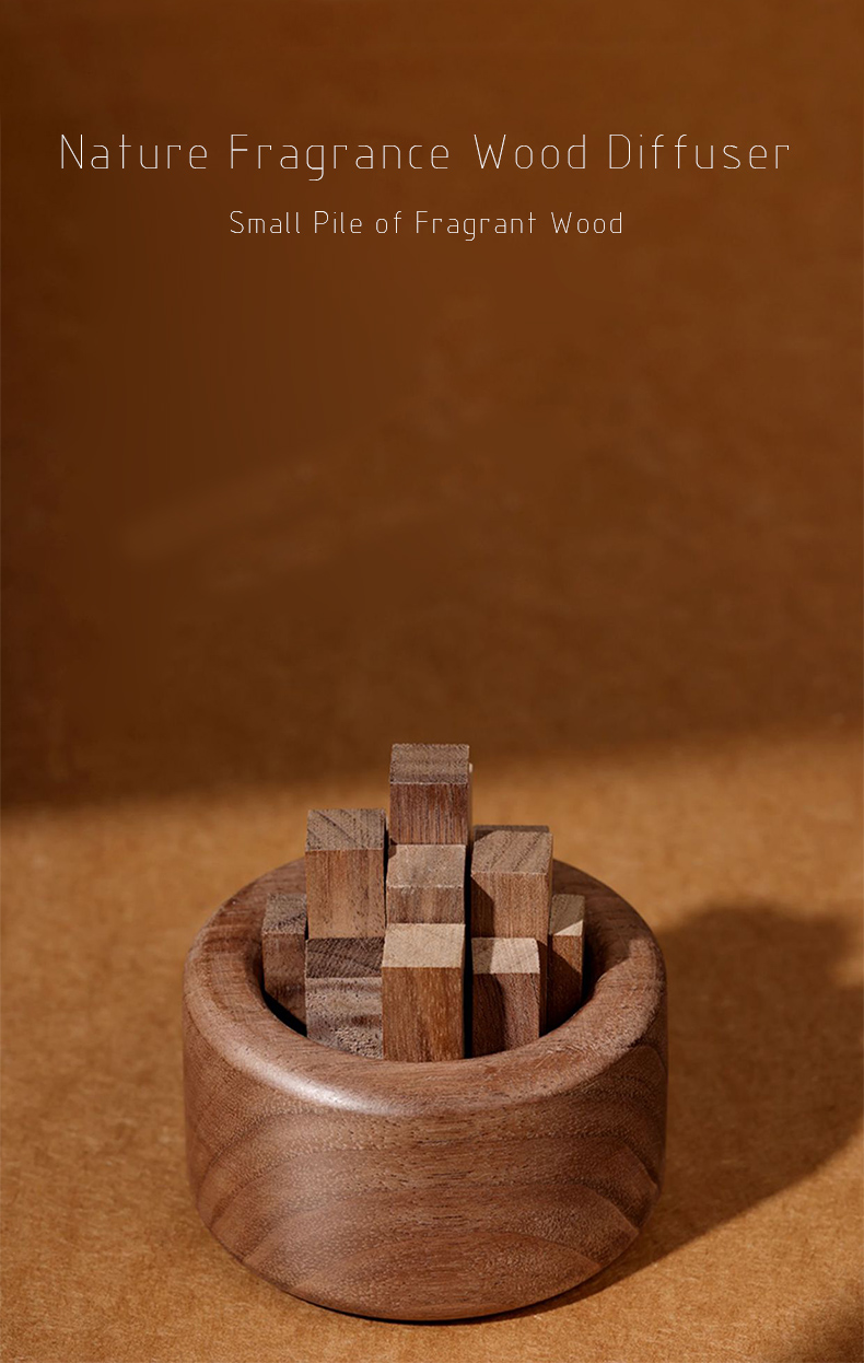 wood diffuser for essential oil aroma beech black walnut 100% nature ...