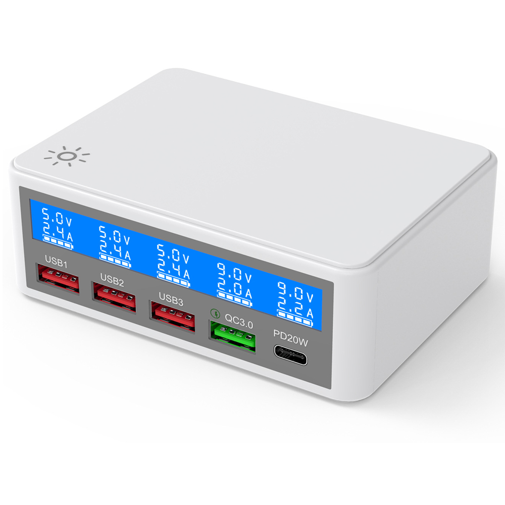 Multi USB Charger,50W 5 Port USB Fast Charger With QC 3.0 Quick Charge ...