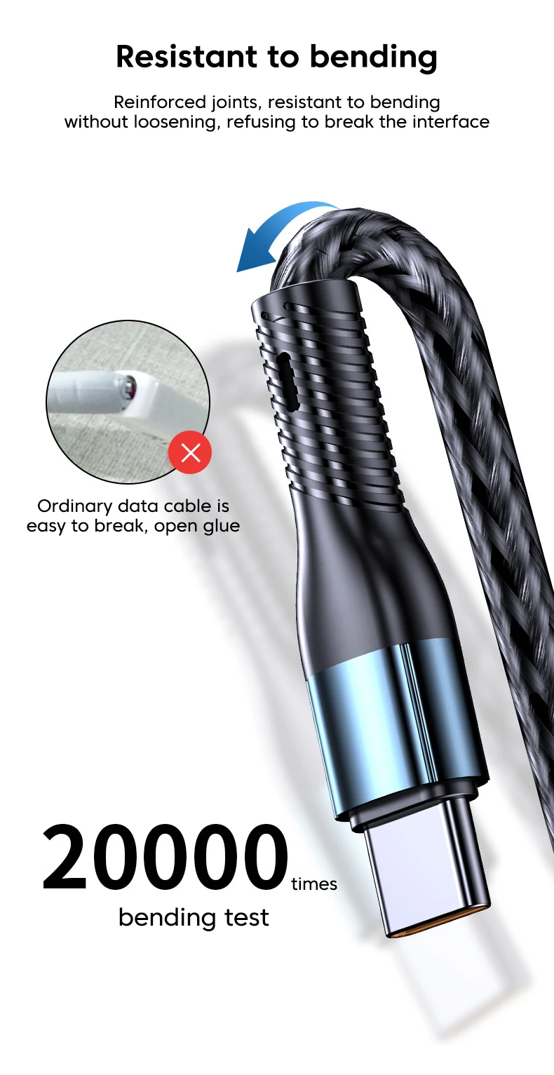 120W 3 in 1 Fast Charging Cable Type C Micro USB Cable For Xiaomi ...