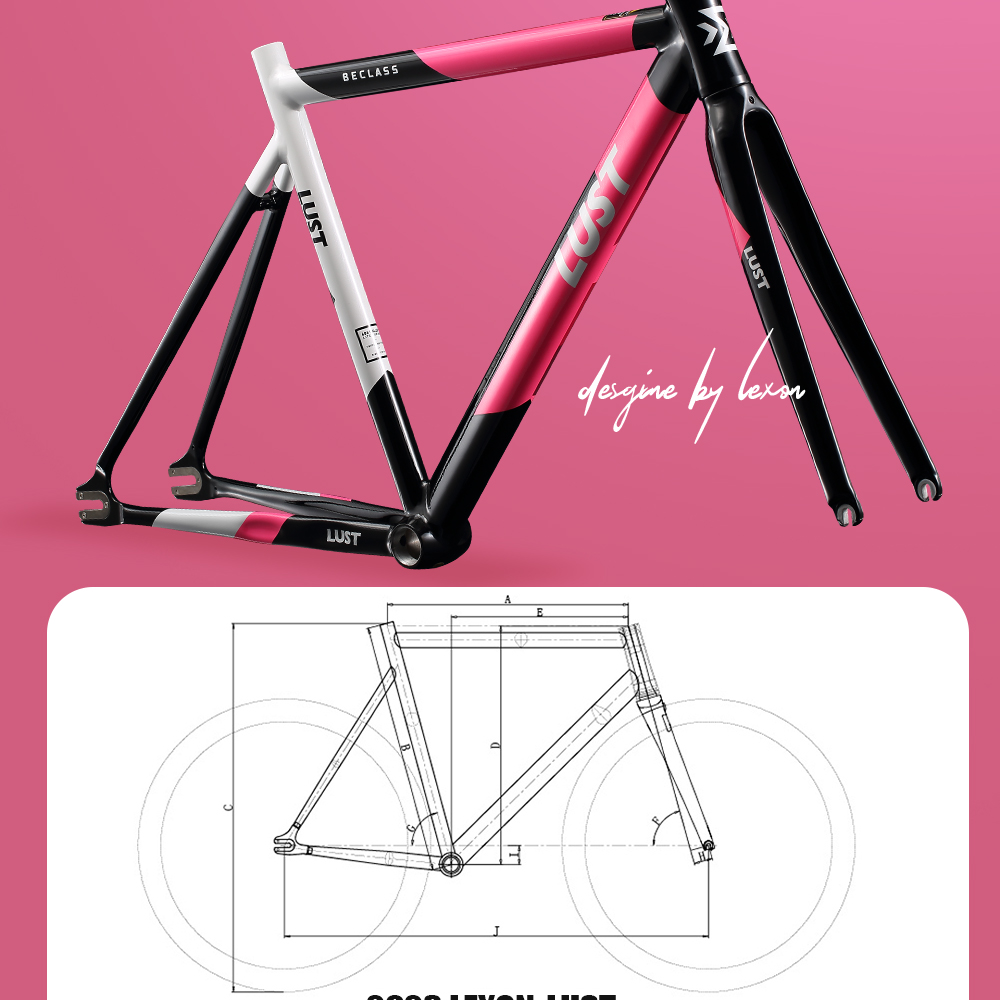 Lexon Lust Full Carbon Road Bike Frame AL7005 Ultra Light Set/Single ...