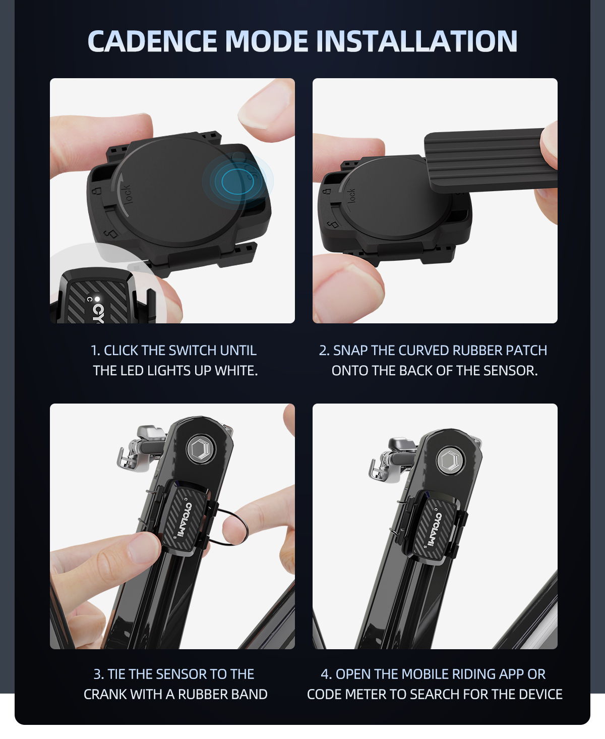 CYCLAMI Bike Cadence Speed Sensor Speedometer ANT+ Wireless ...