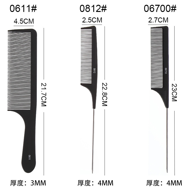 Plastic Pointed Tail Comb Dense Teeth Styling Makeup Partition Comb ...