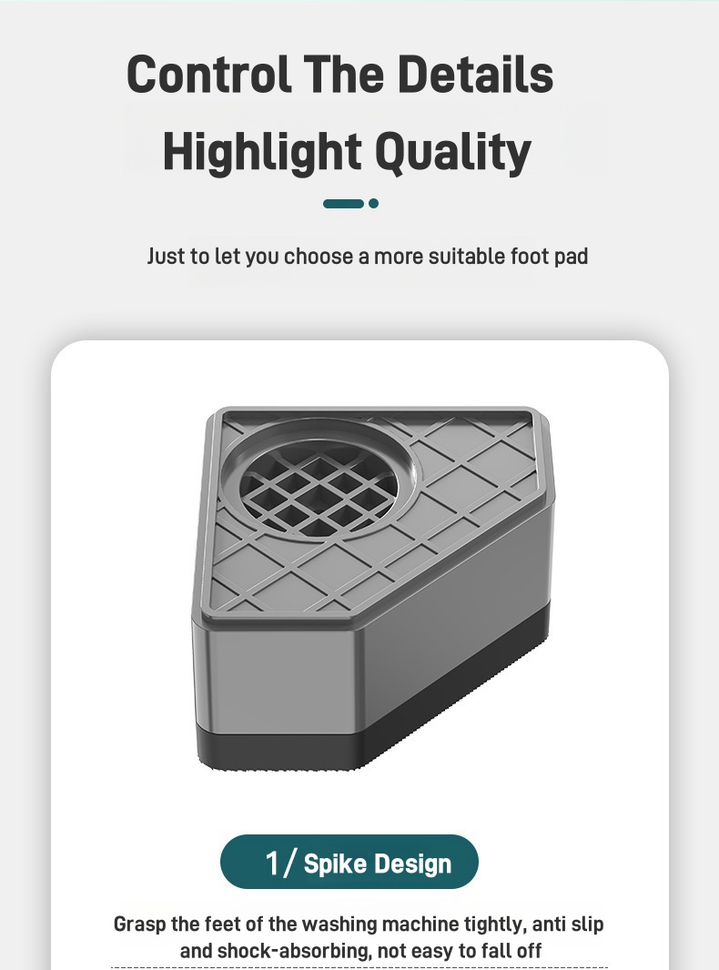 【SG READY STOCK】4Pcs Home Washing Machine Feet Mats Refrigerator Anti ...