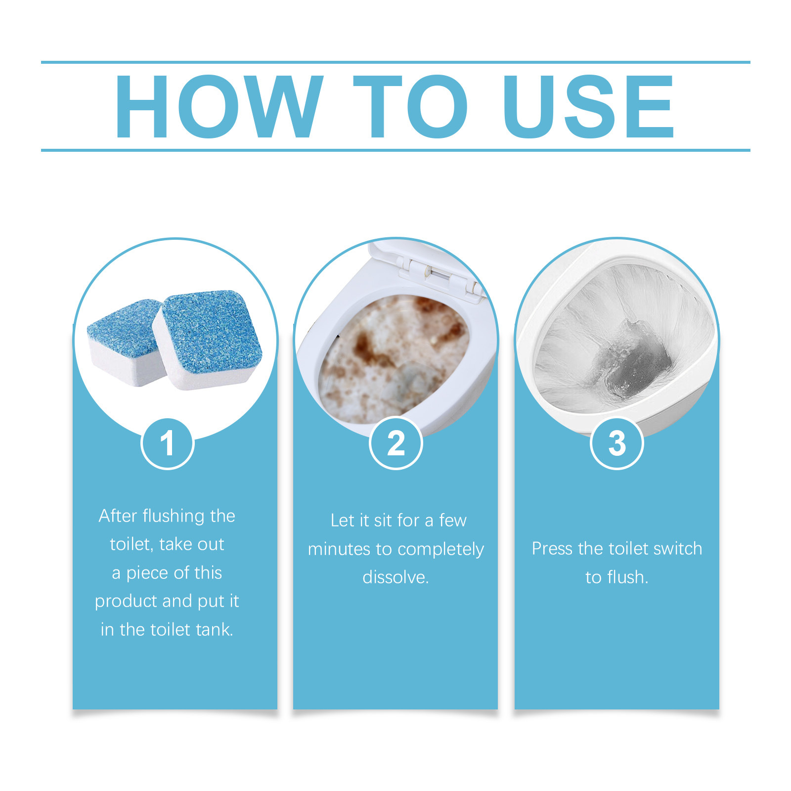 Jakehoe Toilet Bowl Cleaner Toilet Block Remove Odor Dirt And Urine