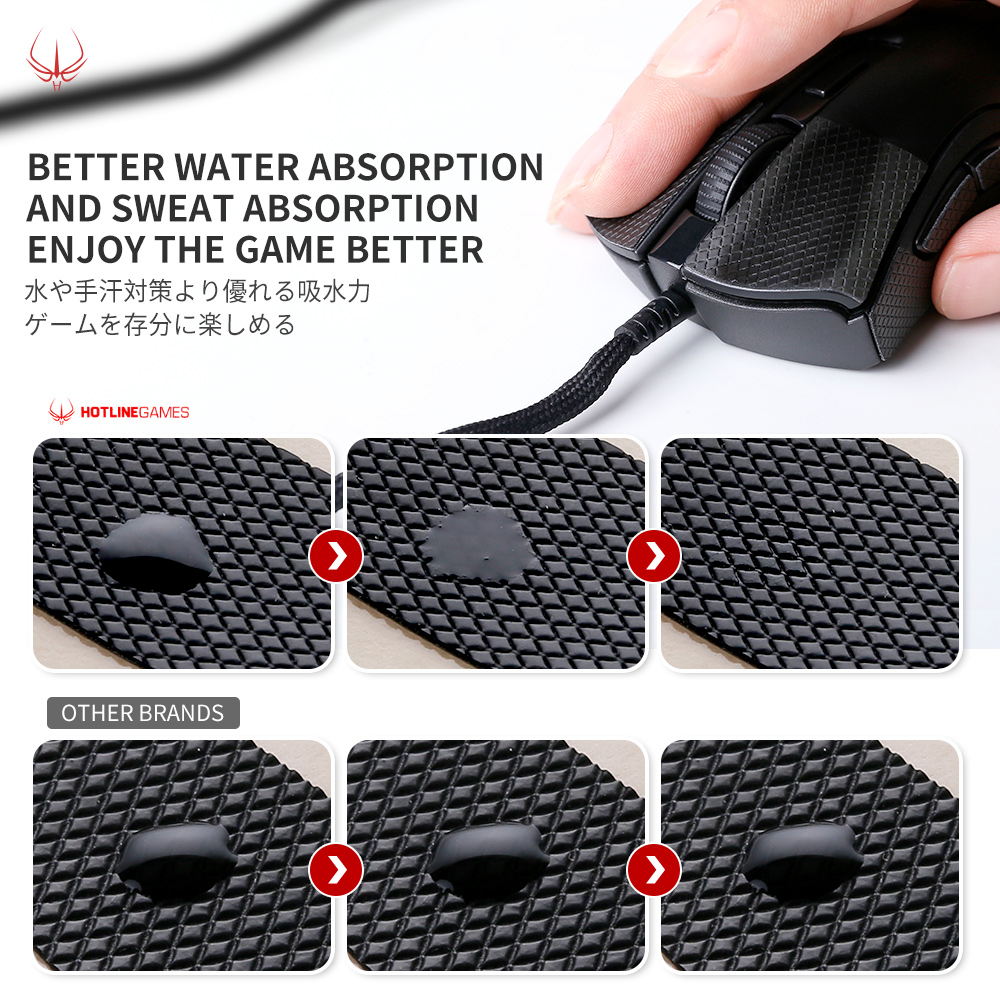 SensoryBoost Grip Tape Per Logitech G502 X - Antiscivolo, Assorbente, 0