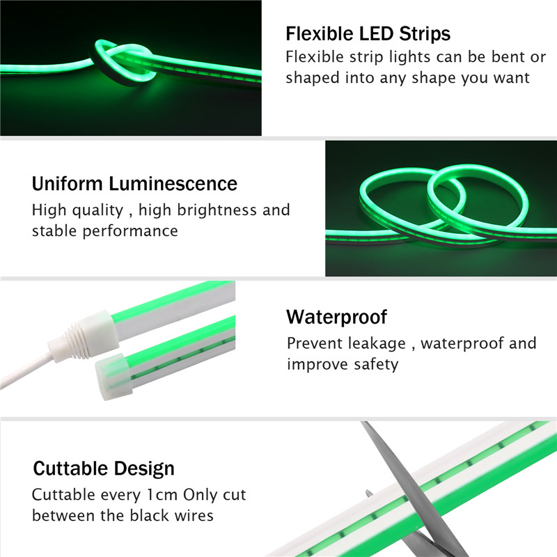 1M/2M/3M/4M/5M Length LED Strip Lights Waterproof Battery Box Flexible ...