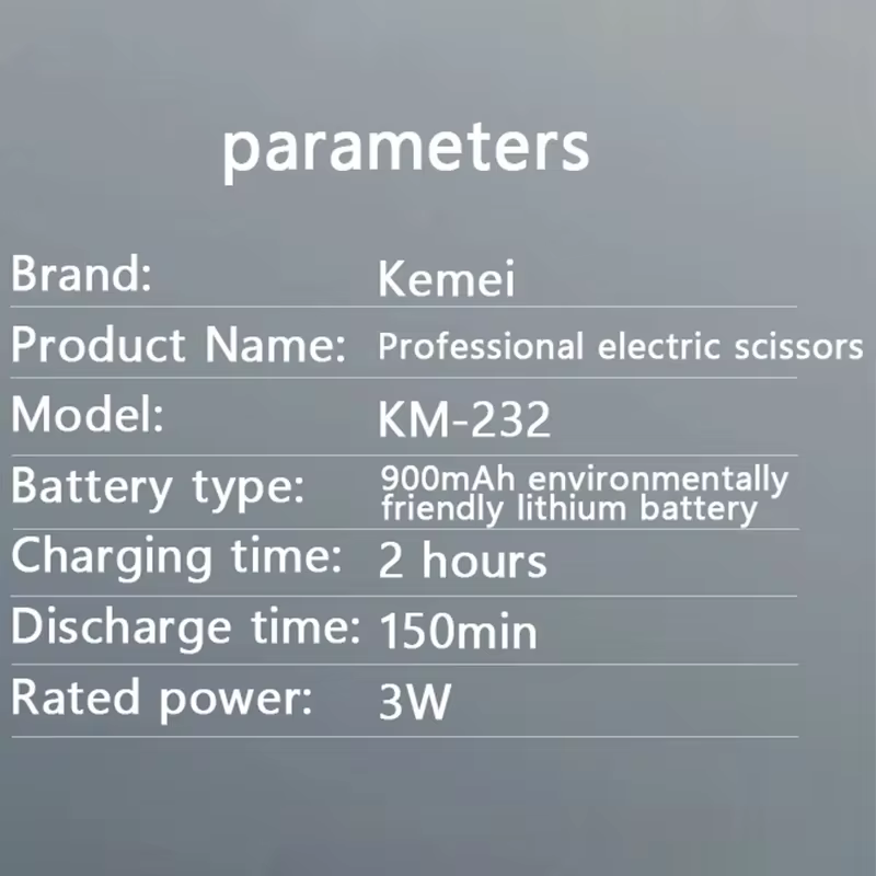 Kemei Professional Electric Hair Clipper Cordless Rechargeable Hair ...