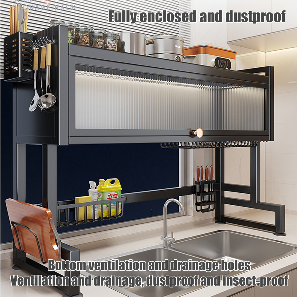 Kitchen Dish Drain Rack Kitchen Storage Rack Sink Rack Stainless Steel ...