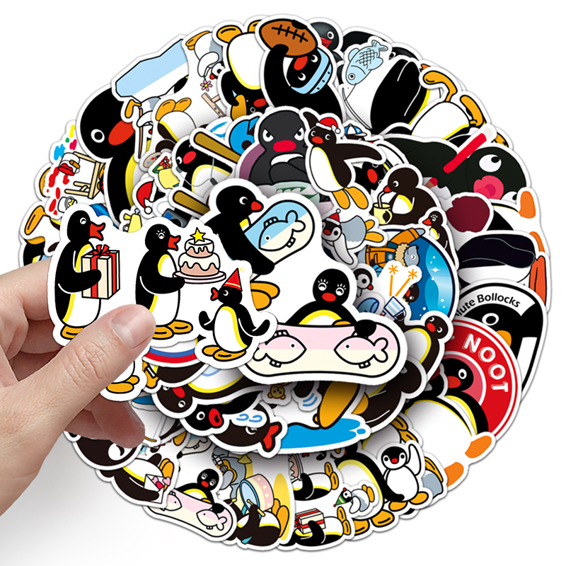 50pcs Stickers Cartoon Cute Penguin Pingu Graffiti DIY Luggage ...