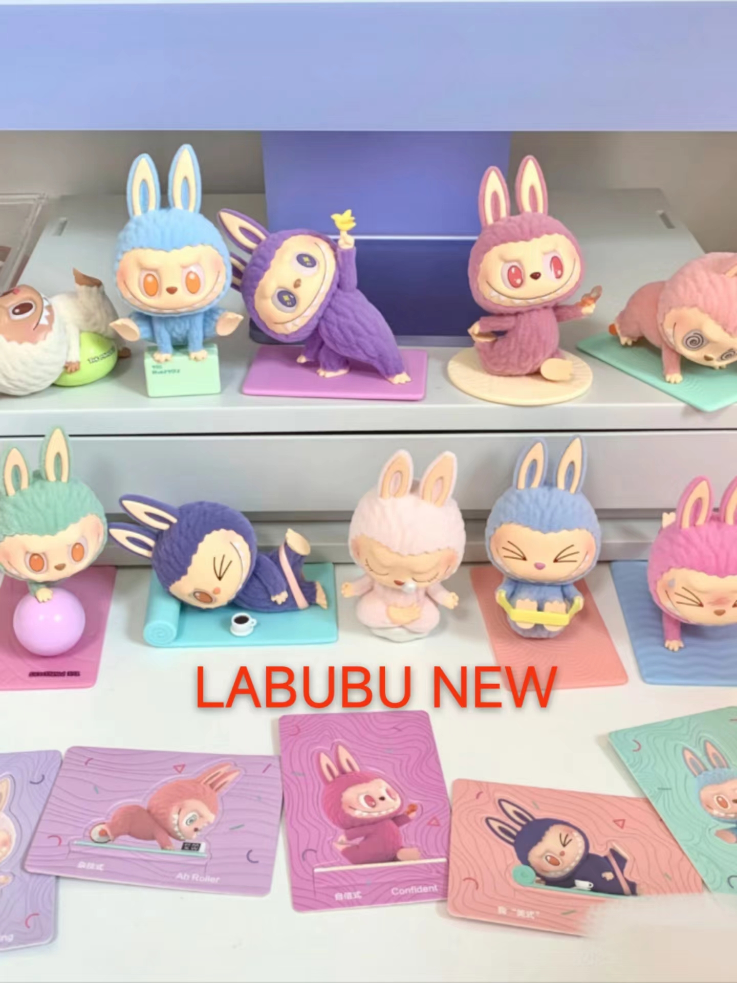 Authentic LABUBU THE MONSTERS Lazy Yoga Series official gift art toy ...