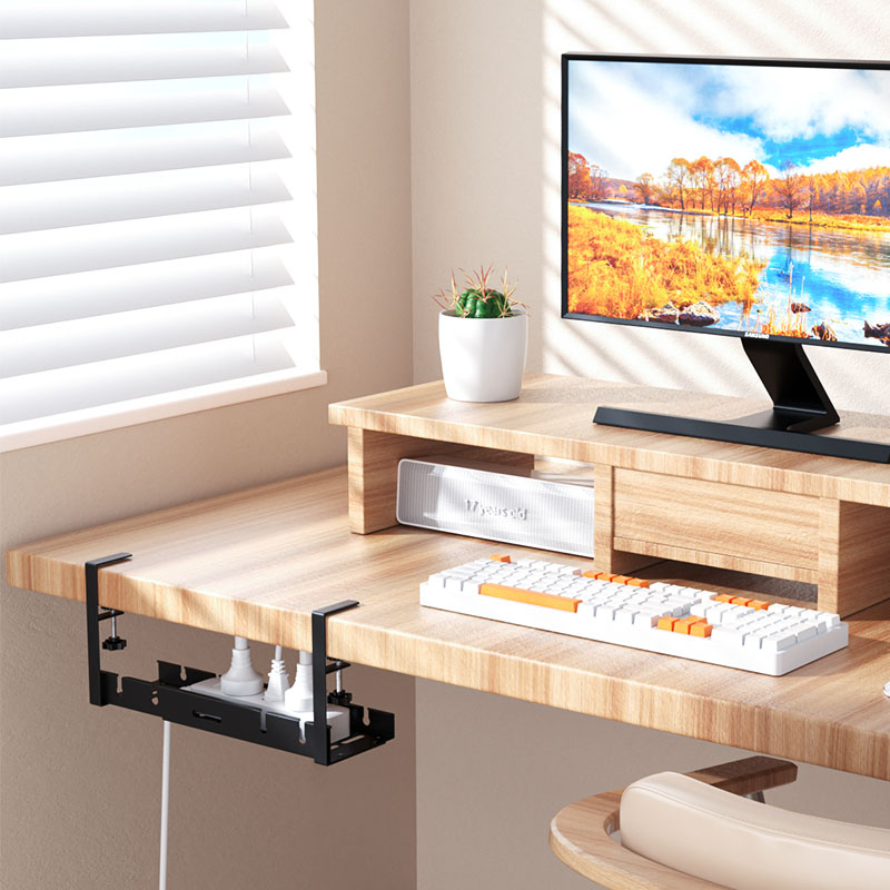 [SG STOCK]Extendable Under Desk Cable Management Tray Retractable Cord ...
