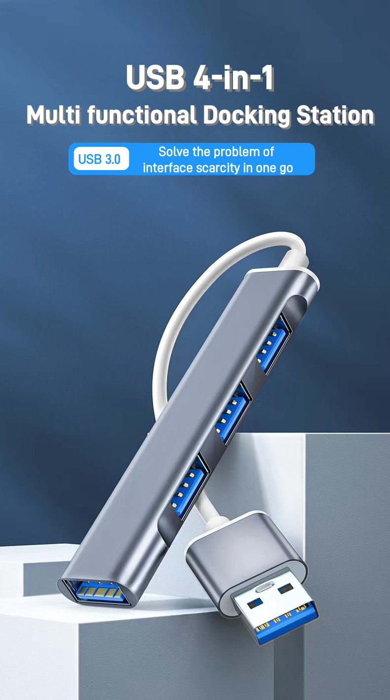 【SG READY STOCK】Mini Portable 4-in-1 Docking Station USB 3.0/Type-C ...