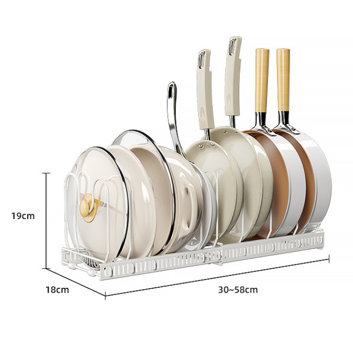 【SG READY STOCK】Expandable Pot and Pan Organizer Pot Rack with 10 ...